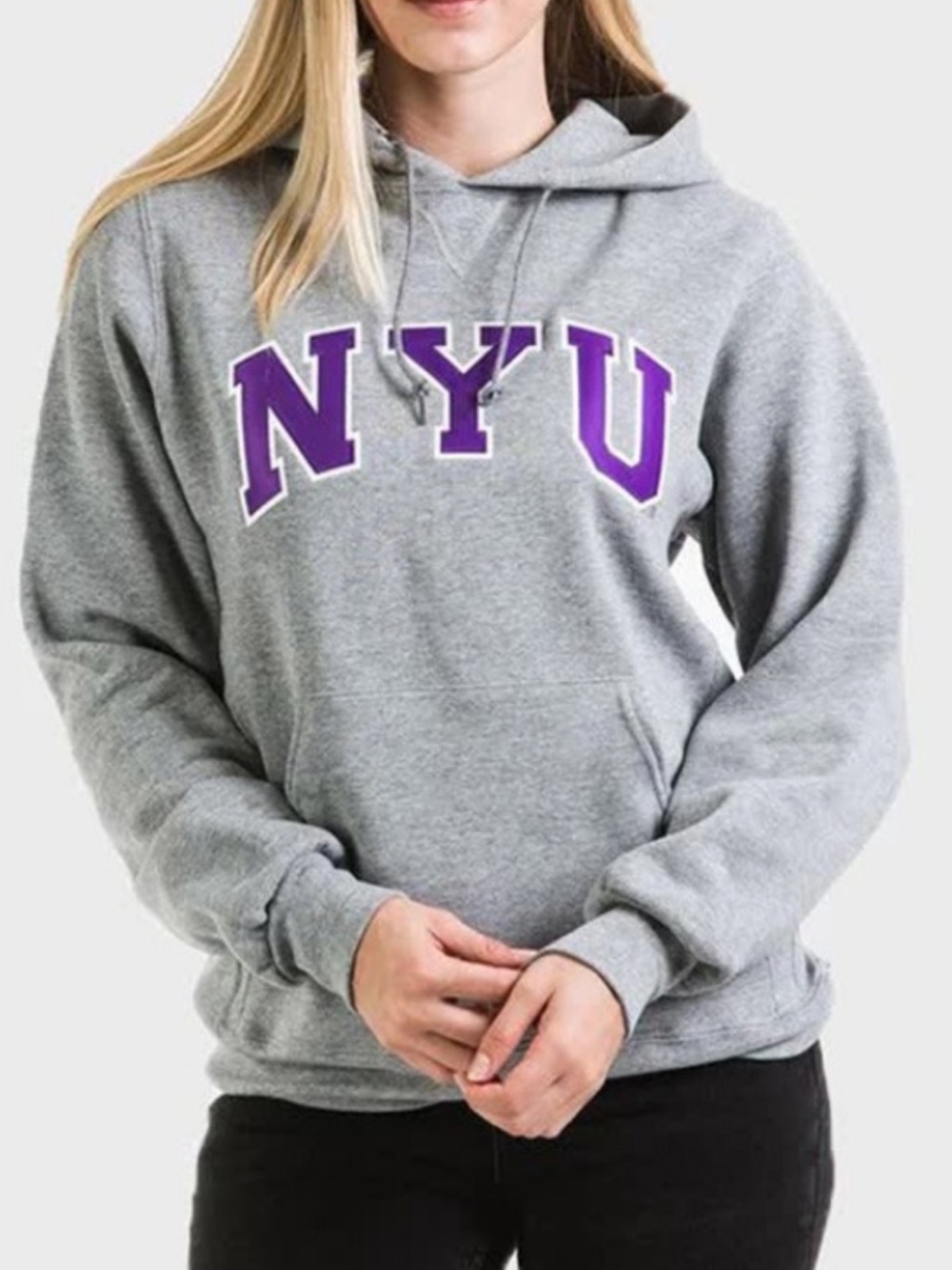 Russell Athletic Gray Hoodie with Purple NYU Hoodie - Unisex
